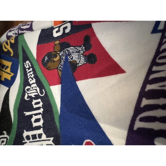 POLO / RALPH LAUREN - Embroidered POLO Pennants Baseball Flags M Sweater - Picture 6 of 11